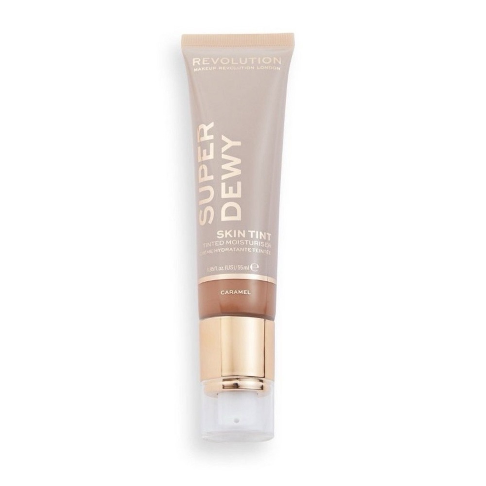 Makeup Revolution SuperDewy Tinted Moisturizer Caramel 55ml, 1.85 Fl oz. New